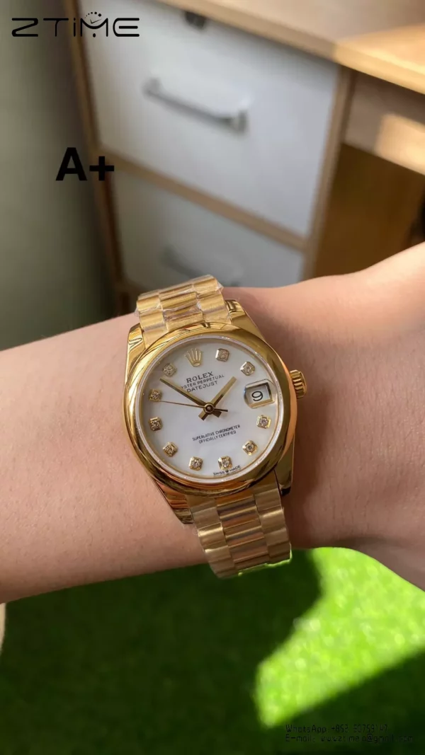 Rolex DateJust YG 31mm 278248 A+ Factory 1:1 Best Edition YG Sticker Markers Dial - Super Clone Watch | 1:1 Best Version