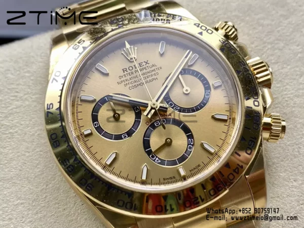 Rolex Daytona 126508-0005 YG Clean Factory 1:1 Best Edition YG Dial on YG Bracelet - Super Clone Watch | 1:1 Best Version