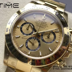 Rolex Daytona 126508-0005 YG Clean Factory 1:1 Best Edition YG Dial on YG Bracelet - Super Clone Watch | 1:1 Best Version