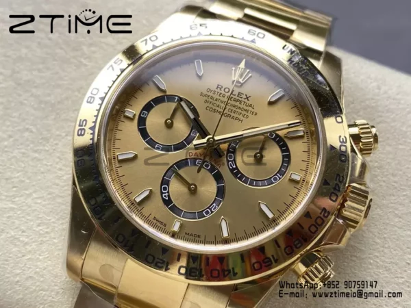 Rolex Daytona 126508-0005 YG Clean Factory 1:1 Best Edition YG Dial on YG Bracelet - Super Clone Watch | 1:1 Best Version