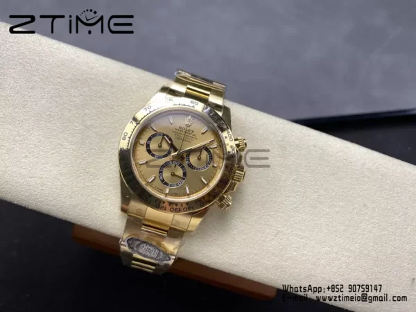 Rolex Daytona 126508-0005 YG Clean Factory 1:1 Best Edition YG Dial on YG Bracelet - Super Clone Watch | 1:1 Best Version