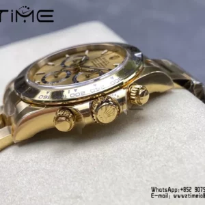 Rolex Daytona 126508-0005 YG Clean Factory 1:1 Best Edition YG Dial on YG Bracelet - Super Clone Watch | 1:1 Best Version