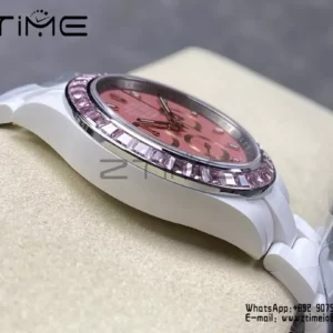Rolex Daytona IPK Factory AET Λευκή κεραμική θήκη και βραχιόλι Ροζ καντράν Ροζ στεφάνη SH4131 - Super Clone Watch | 1:1 Best Version