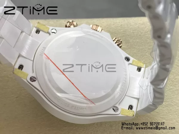 Rolex Daytona IPK Factory AET Λευκή κεραμική θήκη και βραχιόλι Ροζ καντράν Ροζ στεφάνη SH4131 - Super Clone Watch | 1:1 Best Version