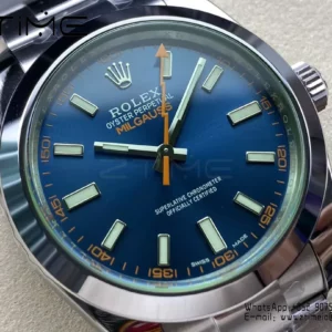 Rolex Milgauss 116400GV VSF 1:1 Best Edition 904L Steel Blue Dial on SS Bracelet VS3131 - Super Clone Watch | 1:1 Best Version