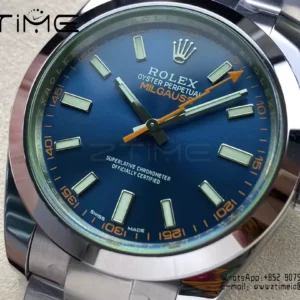 Rolex Milgauss 116400GV VSF 1:1 Best Edition 904L Steel Blue Dial on SS Bracelet VS3131 - Super Clone Watch | 1:1 Best Version