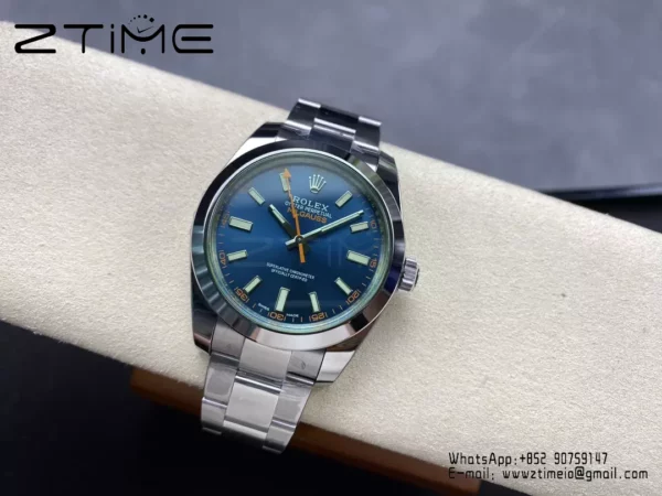 Rolex Milgauss 116400GV VSF 1:1 Best Edition 904L Steel Blue Dial on SS Bracelet VS3131 - Super Clone Watch | 1:1 Best Version