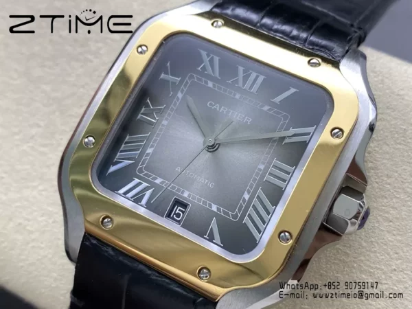 Santos de Cartier W2SA0030 40mm SS  BVF 1:1 Best Edition Gray Dial V2 - Super Clone Watch | 1:1 Best Version