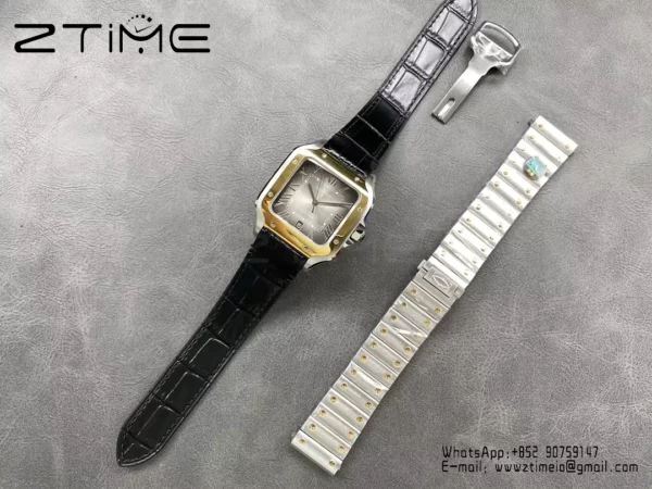 Santos de Cartier W2SA0030 40mm SS  BVF 1:1 Best Edition Gray Dial V2 - Super Clone Watch | 1:1 Best Version