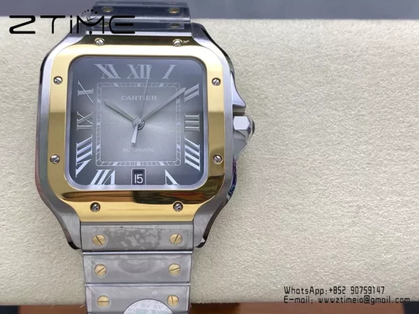 Santos de Cartier W2SA0030 40mm SS  BVF 1:1 Best Edition Gray Dial V2 - Super Clone Watch | 1:1 Best Version