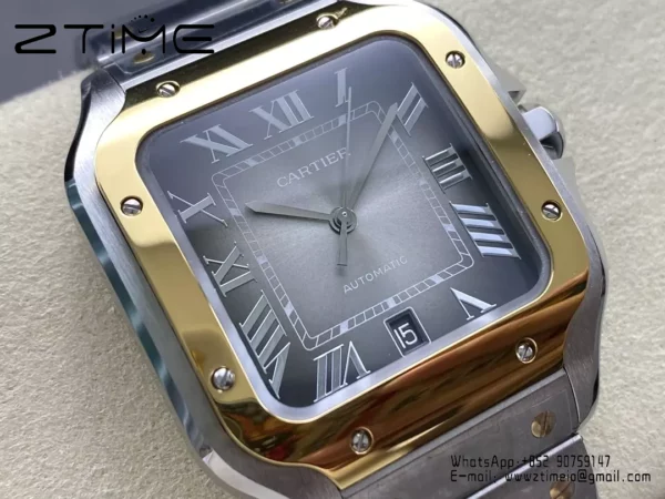 Santos de Cartier W2SA0030 40mm SS  BVF 1:1 Best Edition Gray Dial V2 - Super Clone Watch | 1:1 Best Version