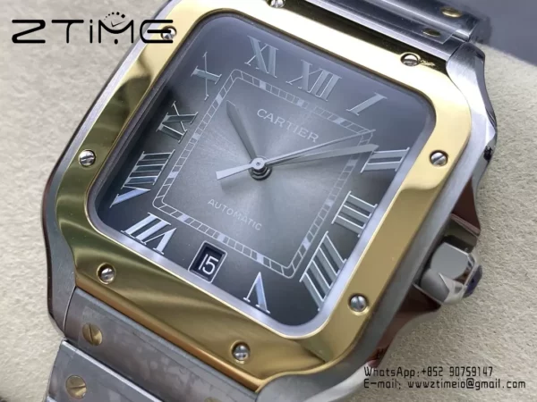 Santos de Cartier W2SA0030 40mm SS  BVF 1:1 Best Edition Gray Dial V2 - Super Clone Watch | 1:1 Best Version