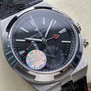 VC Overseas 41mm 7900V GR Factory 1:1 Best Edition Black Dial Black Leather Strap - Super Clone Watch | 1:1 Best Version