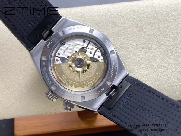 VC Overseas 41mm 7900V GR Factory 1:1 Best Edition Black Dial Black Leather Strap - Super Clone Watch | 1:1 Best Version