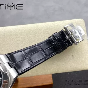 VC Overseas 41mm 7900V GR Factory 1:1 Best Edition Black Dial Black Leather Strap - Super Clone Watch | 1:1 Best Version