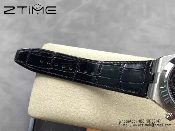 VC Overseas 41mm 7900V GR Factory 1:1 Best Edition Black Dial Black Leather Strap - Super Clone Watch | 1:1 Best Version