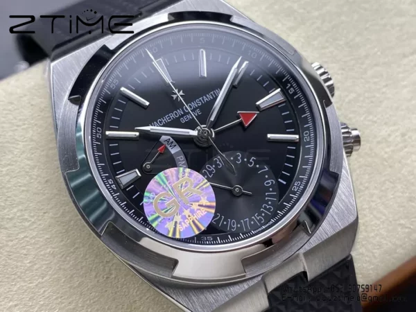 VC Overseas 41mm 7900V GR Factory 1:1 Best Edition Black Dial Black Rubber Strap - Super Clone Watch | 1:1 Best Version