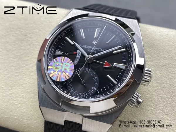 VC Overseas 41mm 7900V GR Factory 1:1 Best Edition Black Dial Black Rubber Strap - Super Clone Watch | 1:1 Best Version