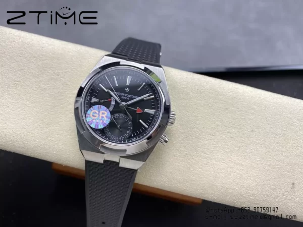 VC Overseas 41mm 7900V GR Factory 1:1 Best Edition Black Dial Black Rubber Strap - Super Clone Watch | 1:1 Best Version