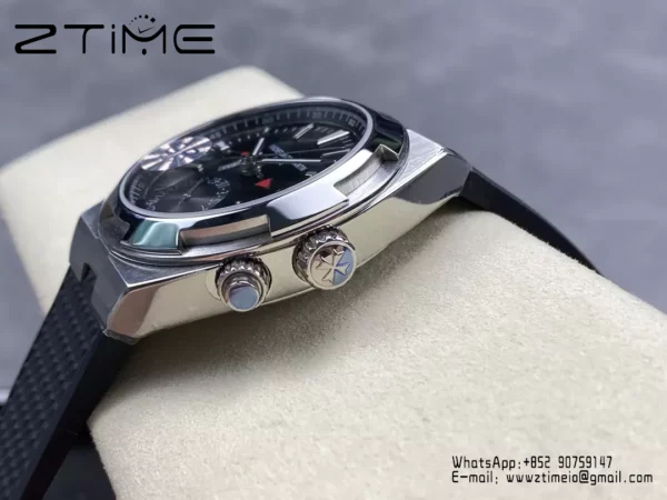 VC Overseas 41mm 7900V GR Factory 1:1 Best Edition Black Dial Black Rubber Strap - Super Clone Watch | 1:1 Best Version