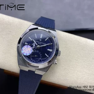 VC Overseas 41mm 7900V GR Factory 1:1 Best Edition Blue Dial Blue Leather Strap - Super Clone Watch | 1:1 Best Version