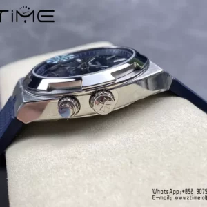 VC Overseas 41mm 7900V GR Factory 1:1 Best Edition Blue Dial Blue Leather Strap - Super Clone Watch | 1:1 Best Version