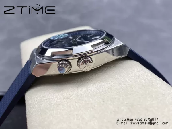 VC Overseas 41mm 7900V GR Factory 1:1 Best Edition Blue Dial Blue Leather Strap - Super Clone Watch | 1:1 Best Version