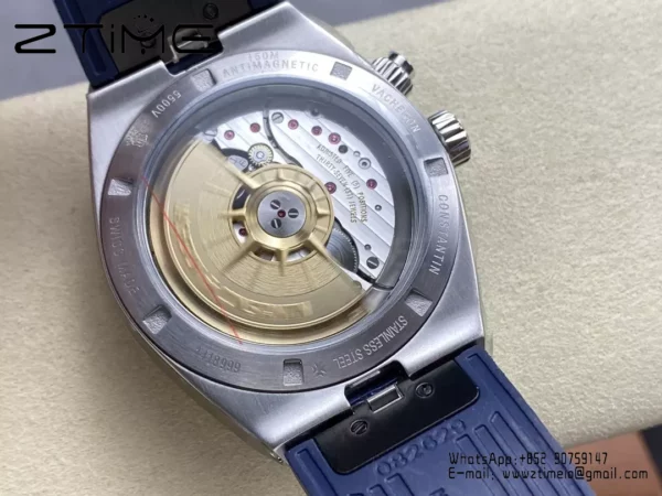 VC Overseas 41mm 7900V GR Factory 1:1 Best Edition Blue Dial Blue Leather Strap - Super Clone Watch | 1:1 Best Version