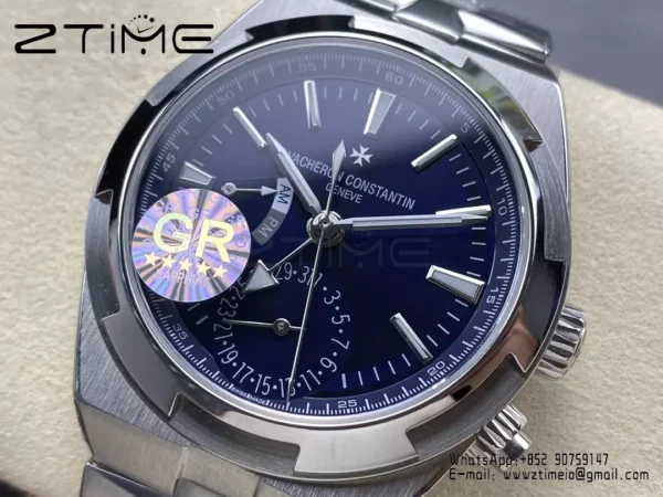 VC Overseas 41mm 7900V GR Factory 1:1 Best Edition Blue Dial SS Bracelet - Super Clone Watch | 1:1 Best Version