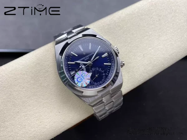VC Overseas 41mm 7900V GR Factory 1:1 Best Edition Blue Dial SS Bracelet - Super Clone Watch | 1:1 Best Version