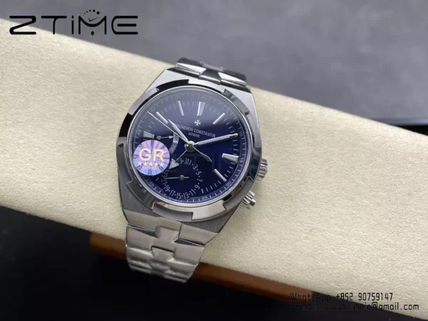 VC Overseas 41mm 7900V GR Factory 1:1 Best Edition Blue Dial SS Bracelet - Super Clone Watch | 1:1 Best Version