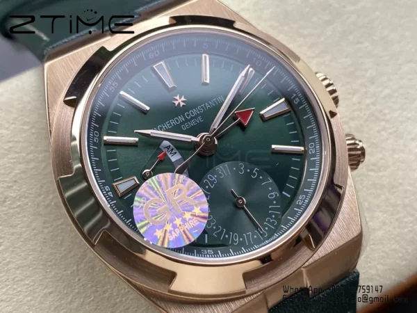 VC Overseas 41mm RG 7920V GR Factory 1:1 Best Edition グリーンダイアル グリーンレザーストラップ - スーパークローン時計｜1:1ベストバージョン