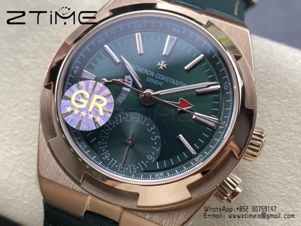 VC Overseas 41mm RG 7920V GR Factory 1:1 Best Edition グリーンダイアル グリーンレザーストラップ - スーパークローン時計｜1:1ベストバージョン