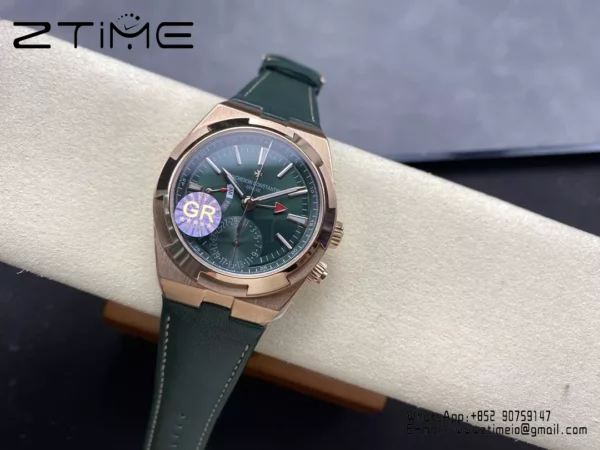 VC Overseas 41mm RG 7920V GR Factory 1:1 Best Edition グリーンダイアル グリーンレザーストラップ - スーパークローン時計｜1:1ベストバージョン