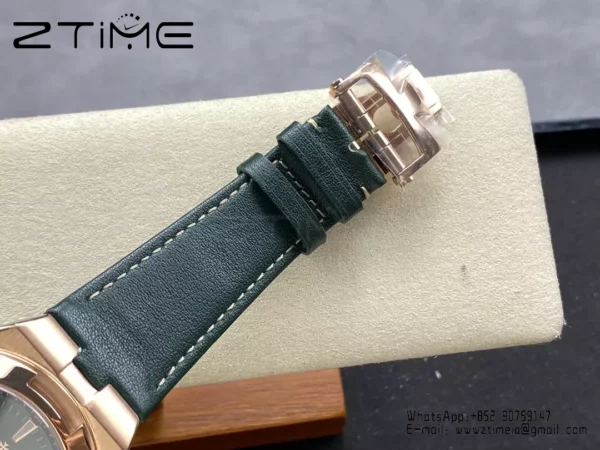VC Overseas 41mm RG 7920V GR Factory 1:1 Best Edition グリーンダイアル グリーンレザーストラップ - スーパークローン時計｜1:1ベストバージョン
