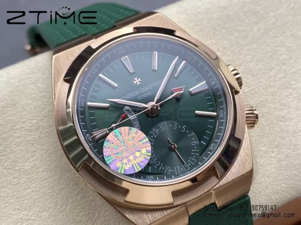 VC Overseas 41mm RG 7920V GR Factory 1:1 Best Edition Green Dial Green Rubber Strap - Super Clone Watch | 1:1 Best Version