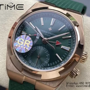 VC Overseas 41mm RG 7920V GR Factory 1:1 Best Edition Green Dial Green Rubber Strap - Super Clone Watch | 1:1 Best Version