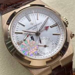 VC Overseas 41mm RG 7920V GR Factory 1:1 Best Edition White Dial Brown Leather Strap - Super Clone Watch | 1:1 Best Version