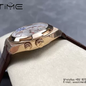 VC Overseas 41mm RG 7920V GR Factory 1:1 Best Edition White Dial Brown Leather Strap - Super Clone Watch | 1:1 Best Version