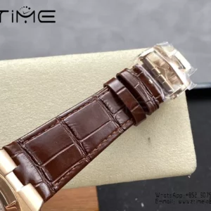 VC Overseas 41mm RG 7920V GR Factory 1:1 Best Edition White Dial Brown Leather Strap - Super Clone Watch | 1:1 Best Version