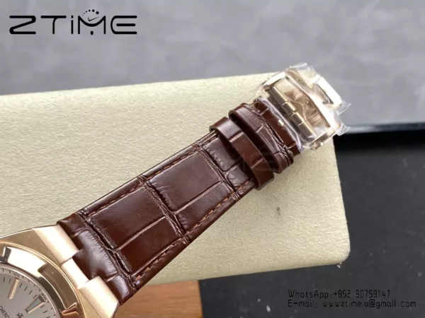 VC Overseas 41mm RG 7920V GR Factory 1:1 Best Edition White Dial Brown Leather Strap - Super Clone Watch | 1:1 Best Version