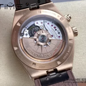 VC Overseas 41mm RG 7920V GR Factory 1:1 Best Edition White Dial Brown Rubber Strap - Super Clone Watch | 1:1 Best Version