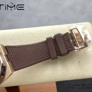 VC Overseas 41mm RG 7920V GR Factory 1:1 Best Edition White Dial Brown Rubber Strap - Super Clone Watch | 1:1 Best Version