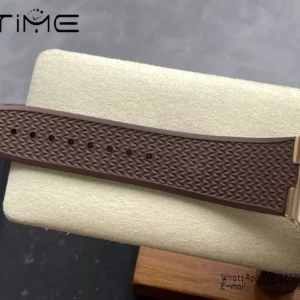 VC Overseas 41mm RG 7920V GR Factory 1:1 Best Edition White Dial Brown Rubber Strap - Super Clone Watch | 1:1 Best Version