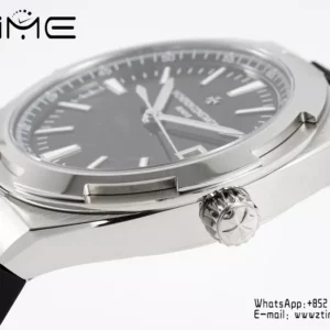 VC Overseas 4500V SS ZF 1:1 Best Edition Black Dial on Black Rubber Strap A5100 - Super Clone Watch | 1:1 Best Version