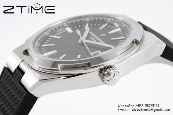 VC Overseas 4500V SS ZF 1:1 Best Edition Black Dial on Black Rubber Strap A5100 - Super Clone Watch | 1:1 Best Version