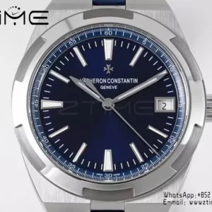 VC Overseas 4500V SS ZF 1:1 Best Edition Blue Dial on Blue Rubber Strap A5100 - Super Clone Watch | 1:1 Best Version
