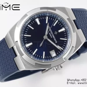 VC Overseas 4500V SS ZF 1:1 Best Edition Blue Dial on Blue Rubber Strap A5100 - Super Clone Watch | 1:1 Best Version