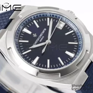 VC Overseas 4500V SS ZF 1:1 Best Edition Blue Dial on Blue Rubber Strap A5100 - Super Clone Watch | 1:1 Best Version