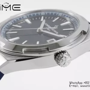 VC Overseas 4500V SS ZF 1:1 Best Edition Blue Dial on Blue Rubber Strap A5100 - Super Clone Watch | 1:1 Best Version